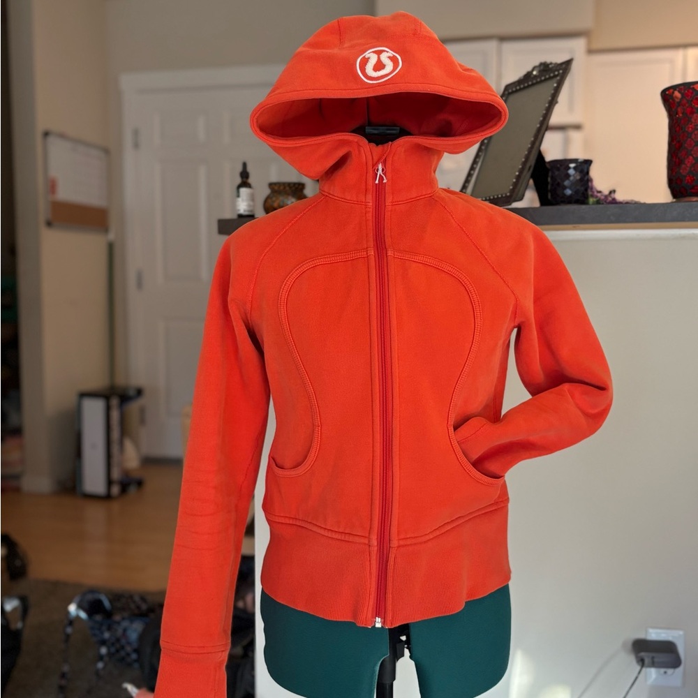 Orange Lululemon Scuba Hoodie